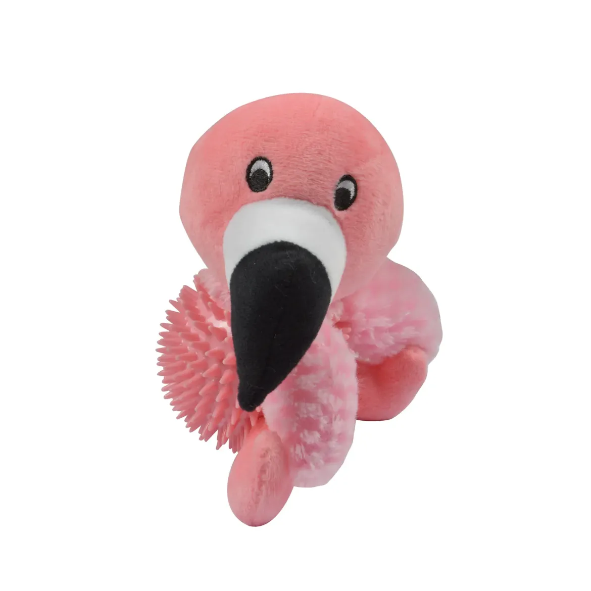JOUET FLAMANT ROSE SONORE BALLE 10X10X16.5CM LES EXOTIQUES