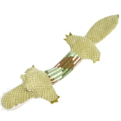 JOUET PELUCHE CROCODILE SUPER REISISTANT SONORE 50CM VERT