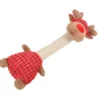JOUET PELUCHE GIRAFE SONORE 32CM ROUGE