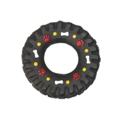 JOUET PNEU VINYLE SONORE D.13CM NOIR