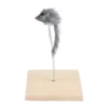 JOUET SOURIS RESSORT SUR PLATEAU 14.3X23CM GRIS