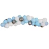 KIT ARCHE 40 BALLONS BLEU ARGENT BLANC