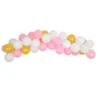 KIT ARCHE 40 BALLONS ROSE OR BLANC