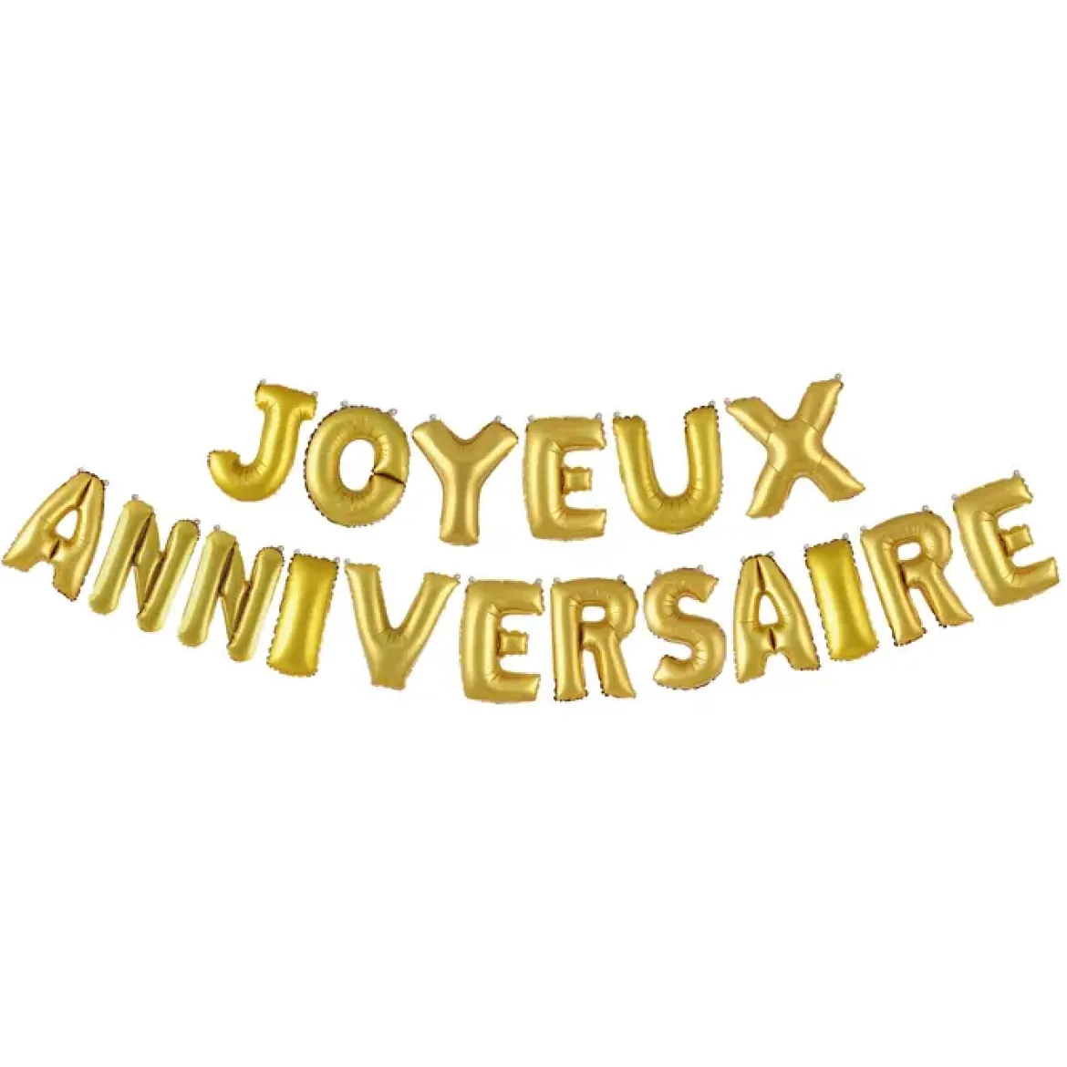 KIT BALLON LETTRE 40CM JOYEUX ANNIVERSAIRE OR