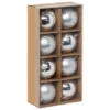 KIT 8 BOULES DE NOEL ARGENT BLANC 8CM