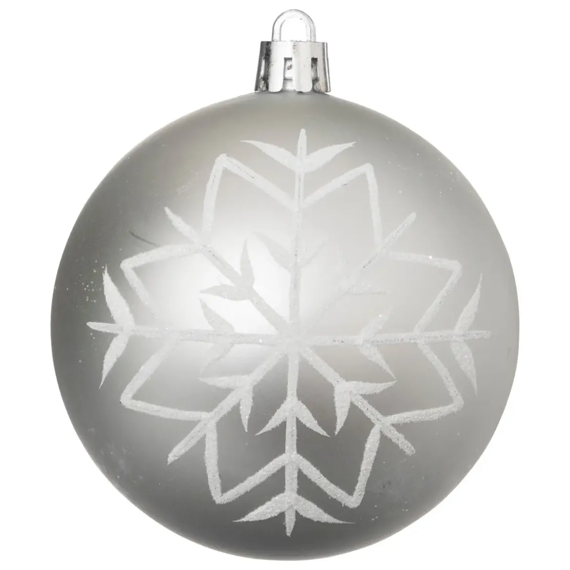 KIT 8 BOULES DE NOEL ARGENT BLANC 8CM