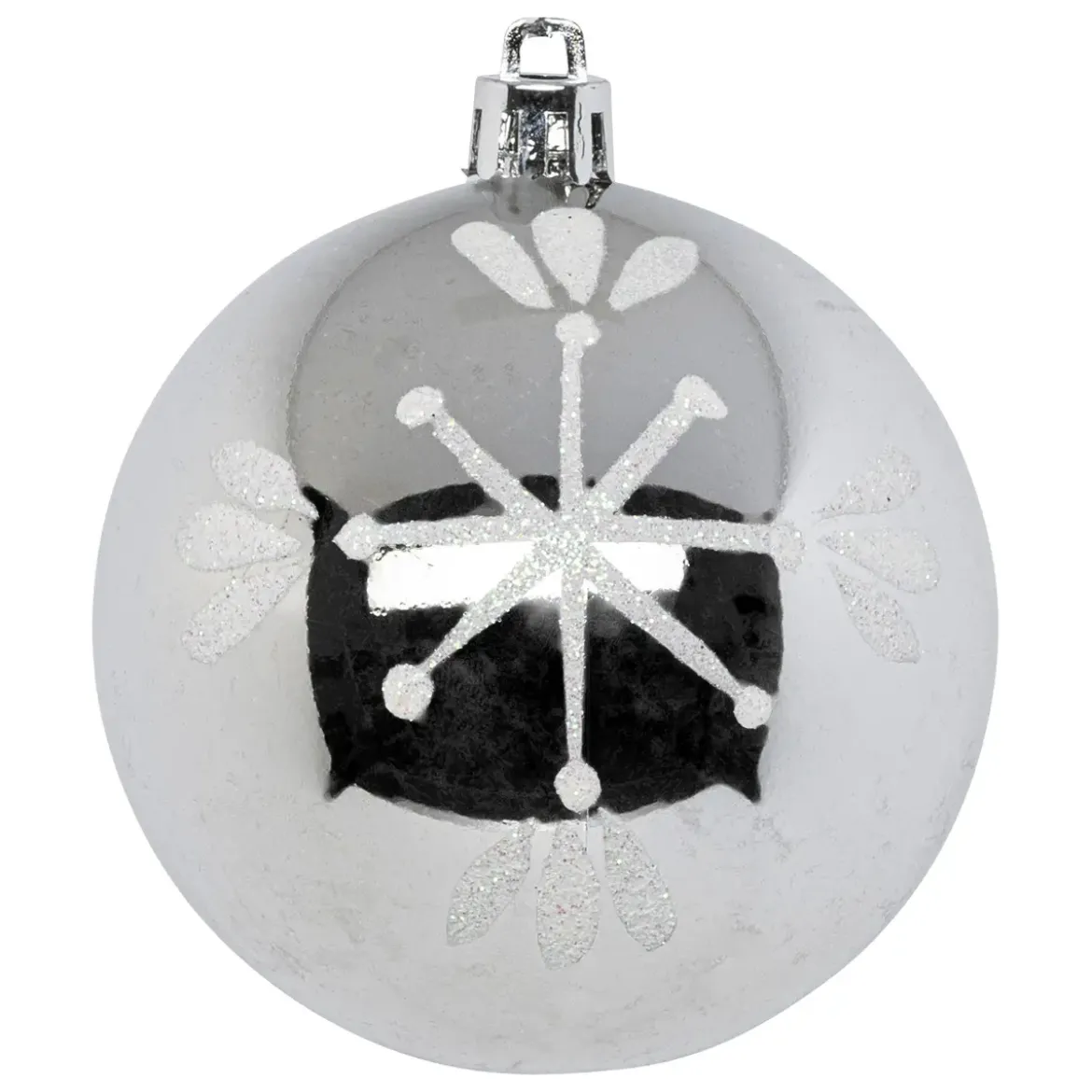 KIT 8 BOULES DE NOEL ARGENT BLANC 8CM