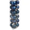 KIT 18 BOULES DE NOEL BLEU NUIT 3CM