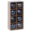KIT 8 BOULES DE NOEL BLEU OR 8CM