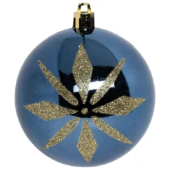 KIT 8 BOULES DE NOEL BLEU OR 8CM