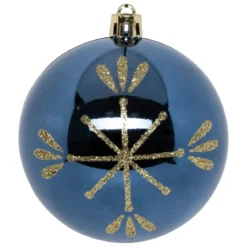 KIT 8 BOULES DE NOEL BLEU OR 8CM
