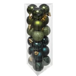 KIT 18 BOULES DE NOEL OLIVE 3CM