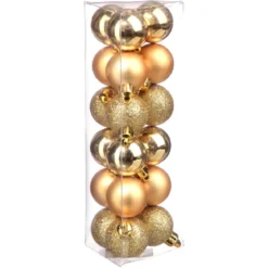 KIT 18 BOULES DE NOEL OR 3CM