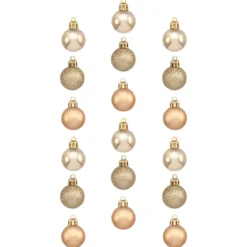 KIT 18 BOULES DE NOEL OR 3CM