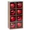 KIT 8 BOULES DE NOEL ROUGE OR 8CM