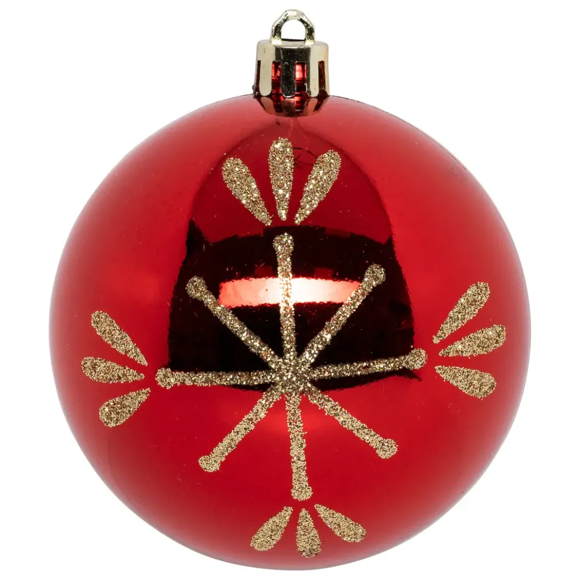 KIT 8 BOULES DE NOEL ROUGE OR 8CM