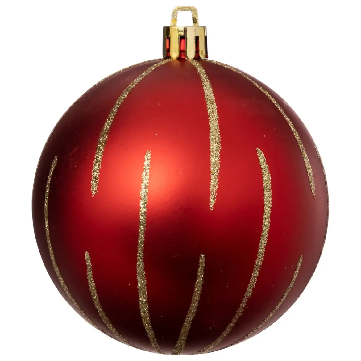 KIT 8 BOULES DE NOEL ROUGE OR 8CM