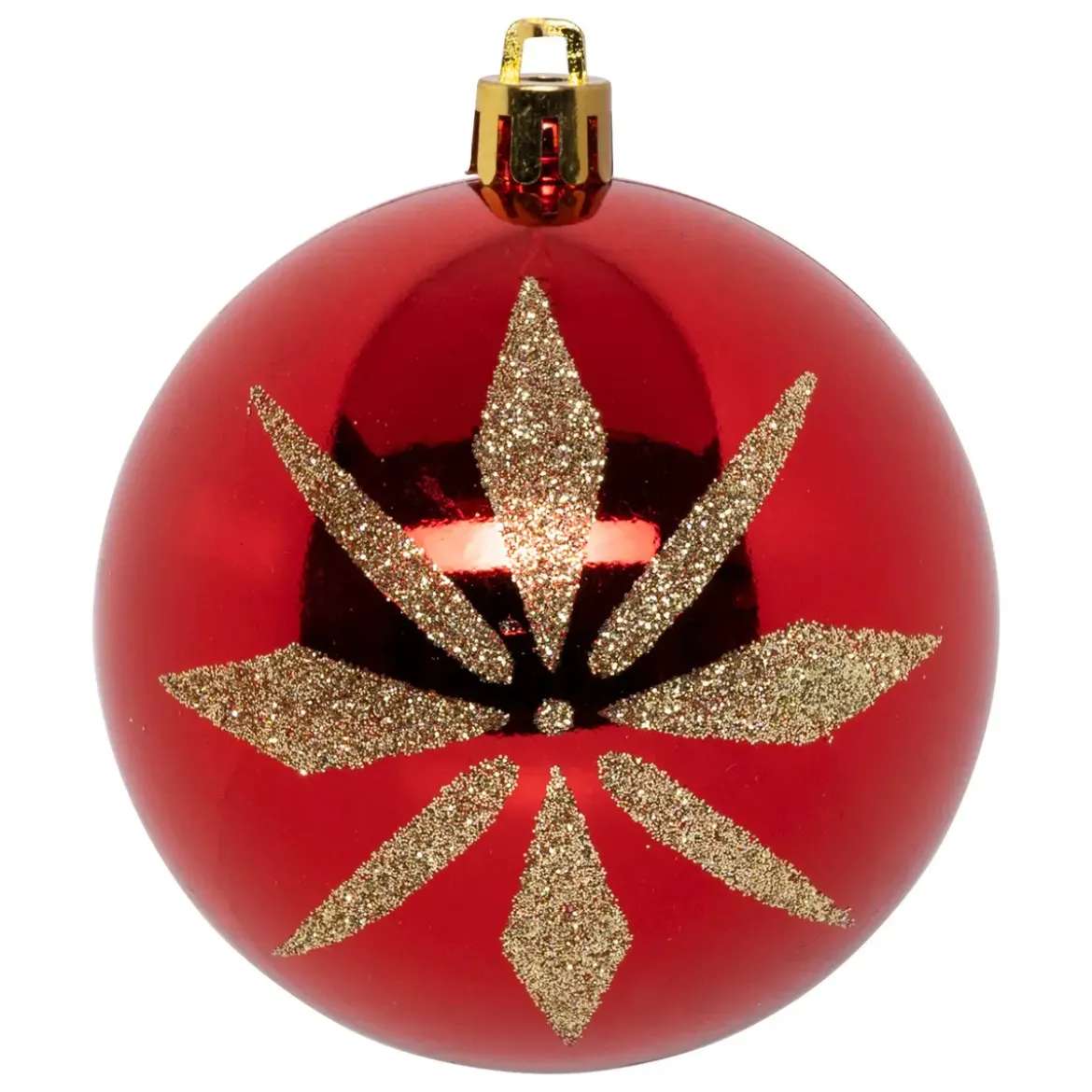 KIT 8 BOULES DE NOEL ROUGE OR 8CM