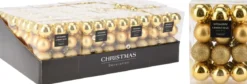 KIT 24 BOULES NOEL D.3CM OR