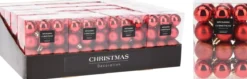 KIT 24 BOULES NOEL D.3CM ROUGE