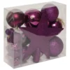 KIT DECO DE SAPIN 18 PIECES VIOLET