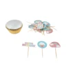 KIT DECORATION CUPCAKES 24 CAISSETTES ET 24 DECOS RAINBOW