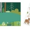 KIT DECOR LES ANIMAUX FORET AVEC GOMMETTES 22X32CM