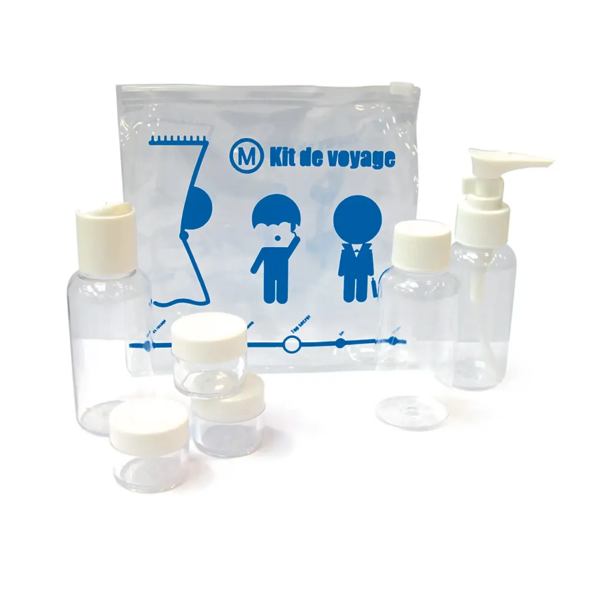 KIT DE VOYAGE FLACON X3 ET POT PICTO X3