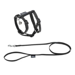 KIT HARNAIS LAISSE CHAT 20>28CM 120CM REFLECHISSANT N