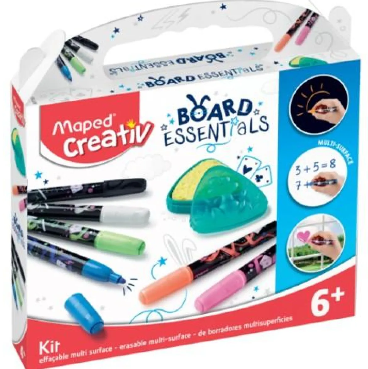 KIT MARQUEURS EFFACABLES MULTISURFACE BOARD ESSENTIALS