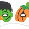 KIT 2 MASQUES HALLOWEEN MONSTRES CITROUILLES A ASSEMBLER