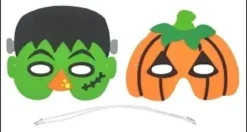 KIT 2 MASQUES HALLOWEEN MONSTRES CITROUILLES A ASSEMBLER