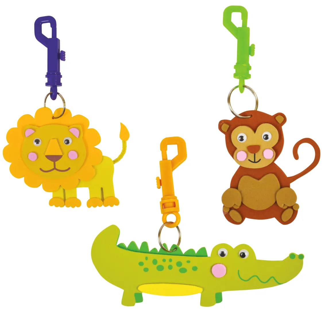 KIT PORTE CLES SAVANE FORMES MOUSSE X32PCS