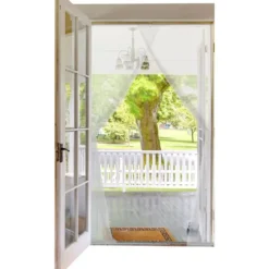 KIT RDPORTE MOUSTIQUAIRE 2 TOILES DE 75X220CM   BANDE DE FIX