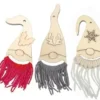 KIT SUSPENSIONS GNOMES EN BOIS ET LAINE X 3 PIECES