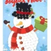 KIT TABLEAU POMPONS BONHOMME DE NEIGE 15X21CM