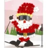KIT TABLEAU POMPONS PERE NOEL 15X21CM