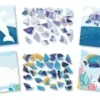 KIT TABLEAUX STICKERS NUMERO A5 ANIMAUX MARINS X2 PIECES