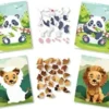 KIT TABLEAUX STICKERS NUMERO A5 LION ET PANDA X2 PIECES