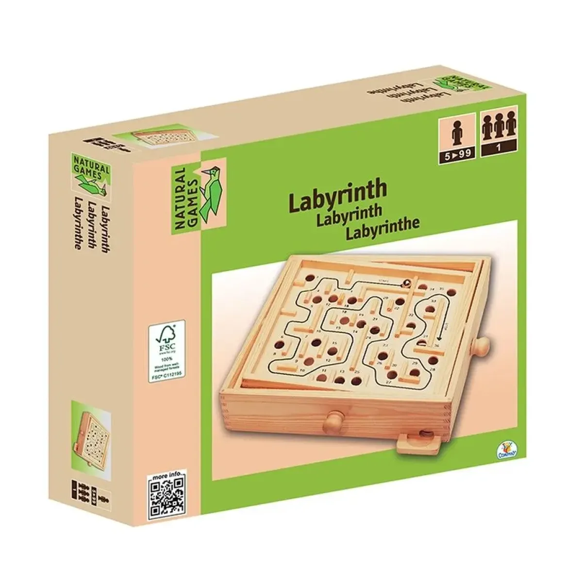 LABYRINTHE EN BOIS 30X25.5CM