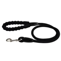 LAISSE CORDE AVEC POIGNEE 120X1.3CM ESSENTIEL NOIR