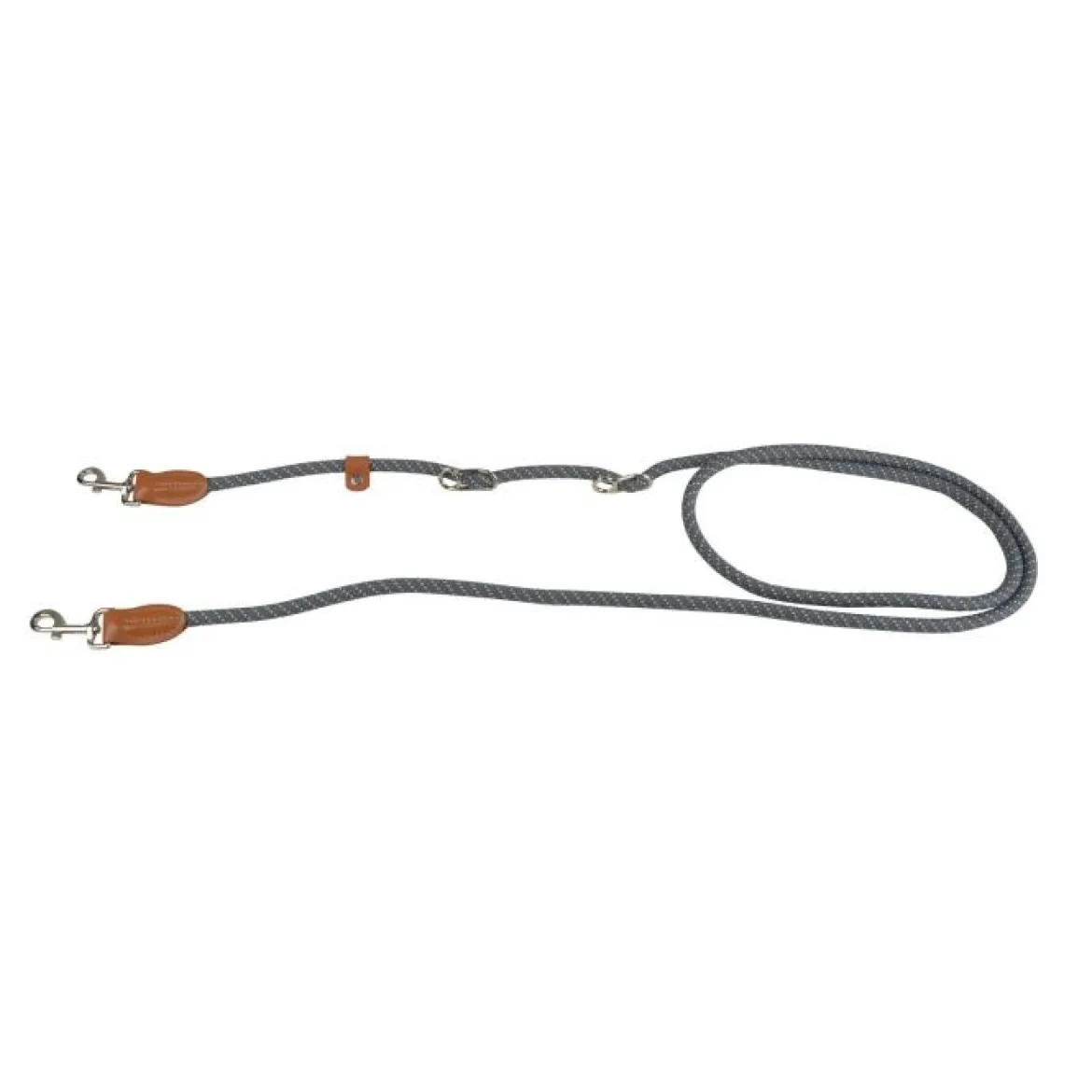 LAISSE CORDE MULTI POSITIONS 2.5M GRIS
