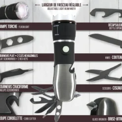 LAMPE TORCHE MULTIFONCTION 8 EN 1