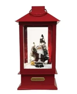 LANTERNE LUMINEUSE ROUGE PERE NOEL 16.5CMX40CM