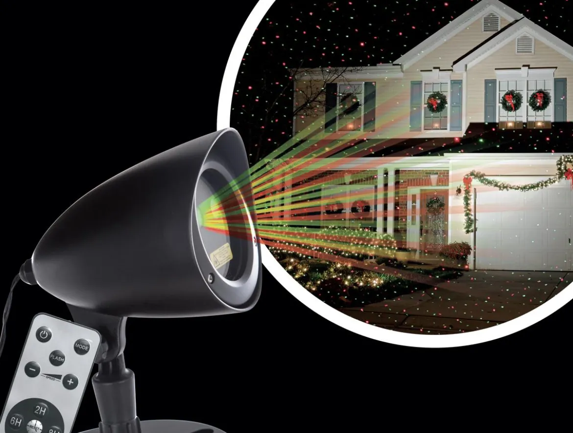 LASER EXTERIEUR MOUVEMENT ROUGE VERT AVEC TELECOMMANDE