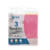 3 LAVETTES CELLULOSE 18X19CM