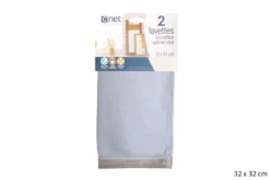 2 LAVETTES MICROFIBRE VITRES 32X32CM
