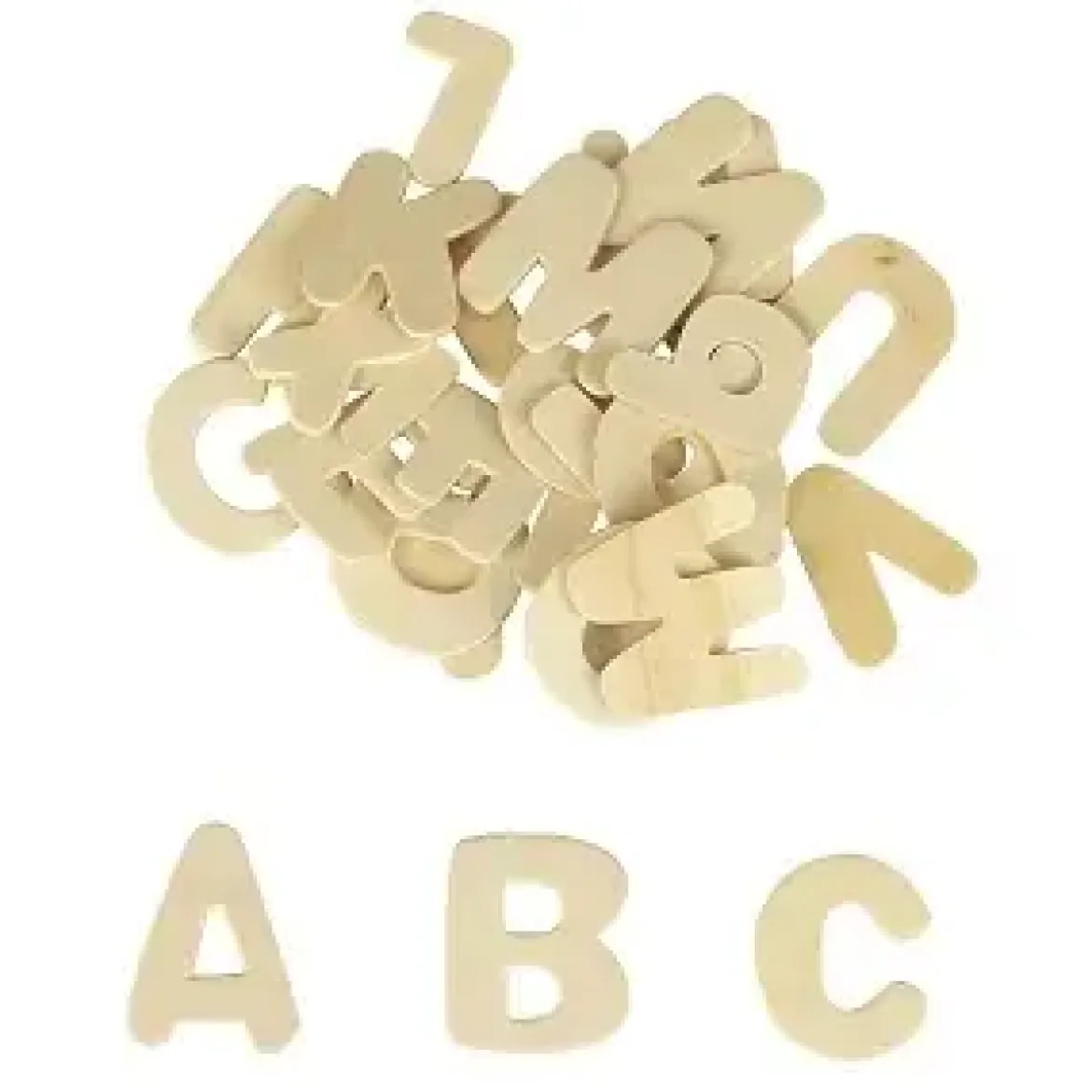 LETTRES BOIS 3 A 4 CM X 26 PCS