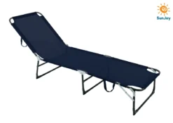 LIT DE CAMPING ZARIA BLEU FONCE TEXALINE ACIER