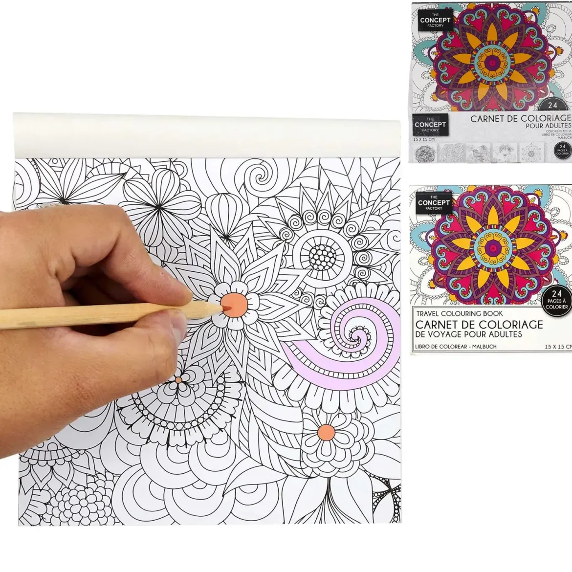 LIVRE COLORIAGE ADULTE VOYAGE 24 PAGES